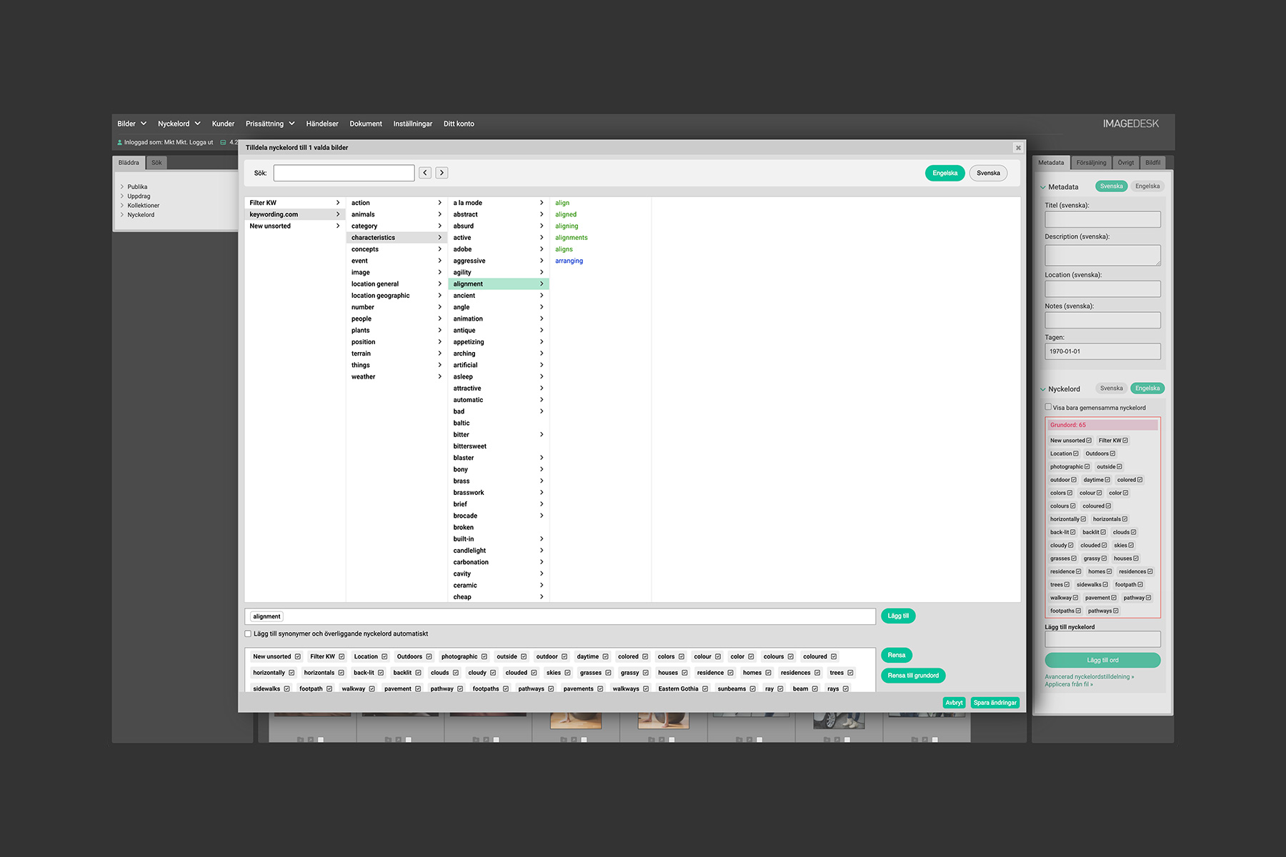 Agency-modul i Imagedesk
