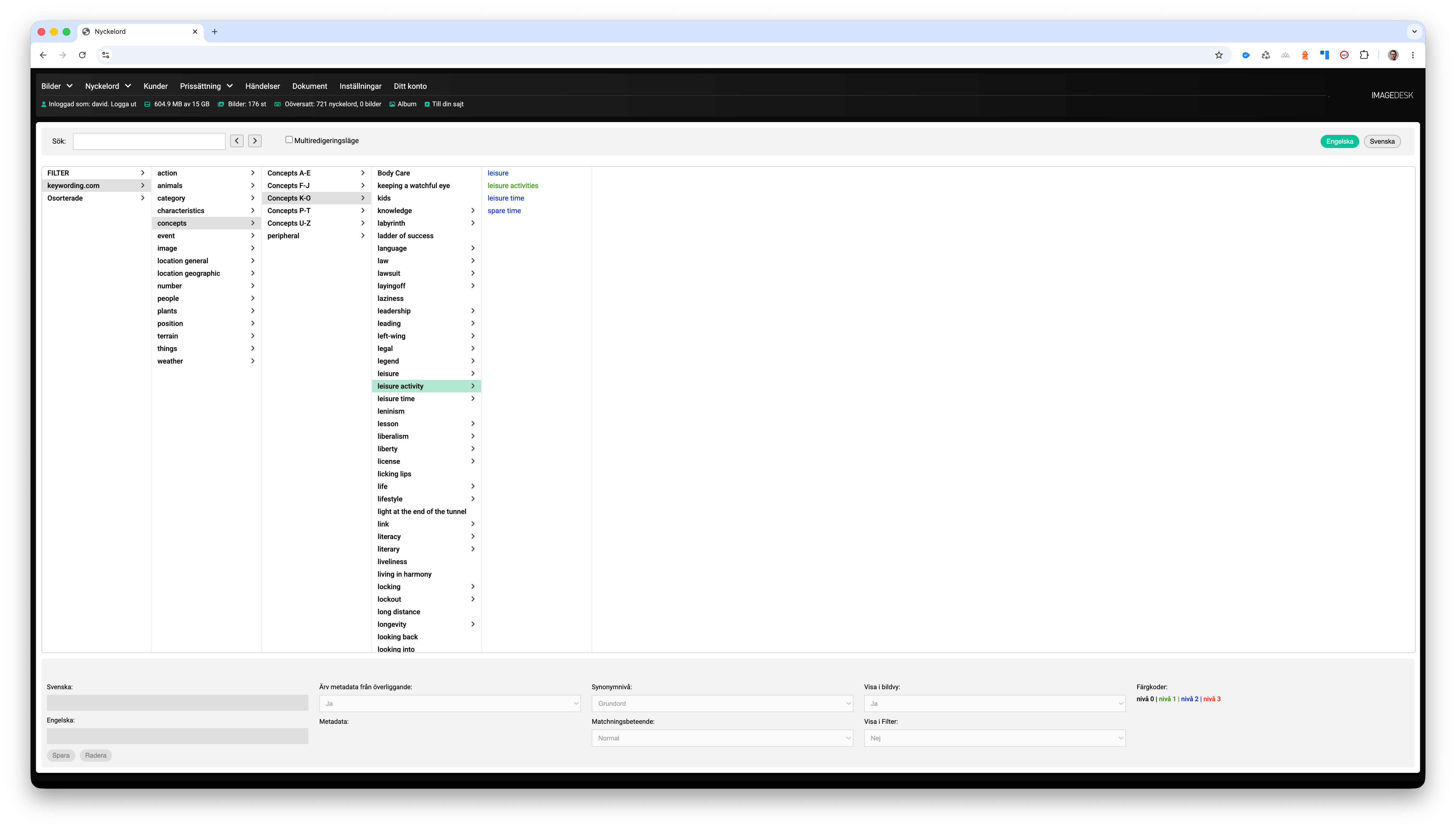 Agency-modul i Imagedesk